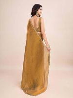 ANTUSH NATURAL Chhaava Women's Soft Zimmy Choo Fandy Silk Saree with Handwork Lace Border &Unstitched Blouse|Designer Saree for Wedding,Festival,Reception&Special Occasions - Image 5