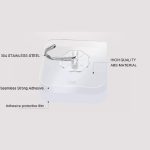 Misamo Enterprise PVC Wall Hooks, Pack of 15, Transparent - Image 3
