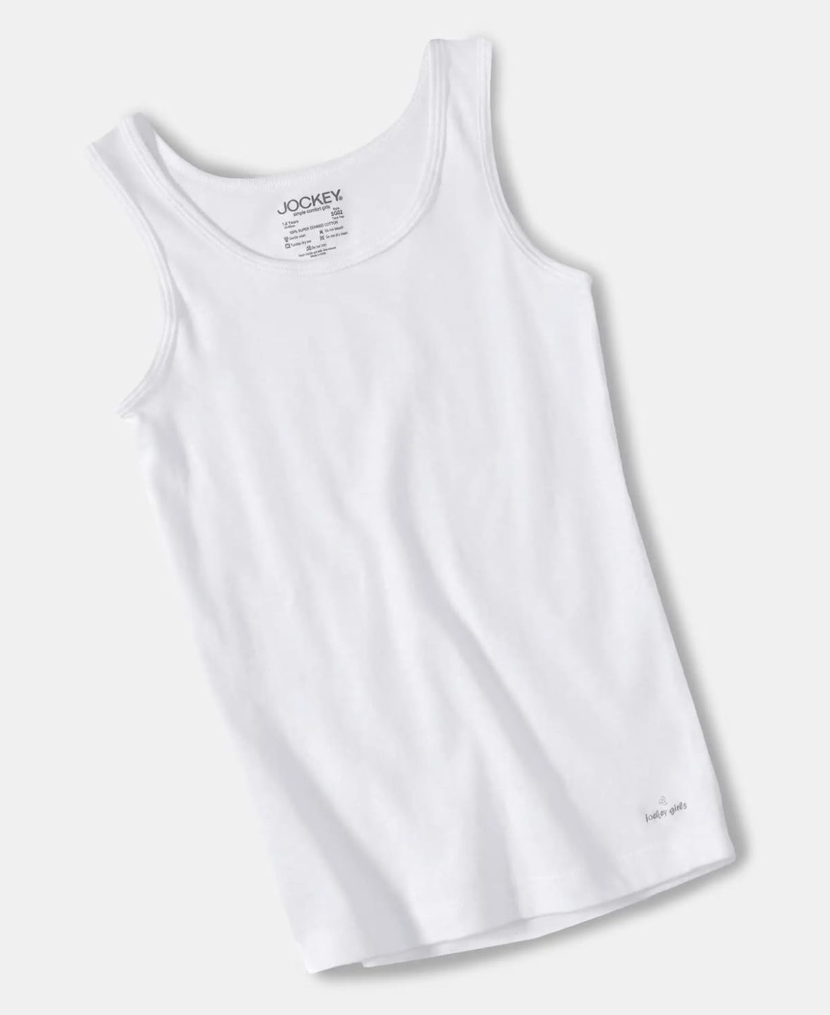 Jockey Girl's SG02 Super Combed Cotton Rib Regular Fit Solid Tank Top - Image 4