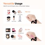 Gleva 2 Pcs Powder Puff Soft Face Makeup Sponge, Loose powder Foundation Blending Sponges Set, Beauty Blender, Contouring, Wedge Triangle Shape Wet & Dry Tool Washable Reusable(Black) - Image 7