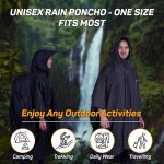 Rocksport Unisex Outdoor Rain Poncho for Adult,Multi Use, Waterproof, Lightweight, Reusable & Packable, One Size Fits Most - Image 4