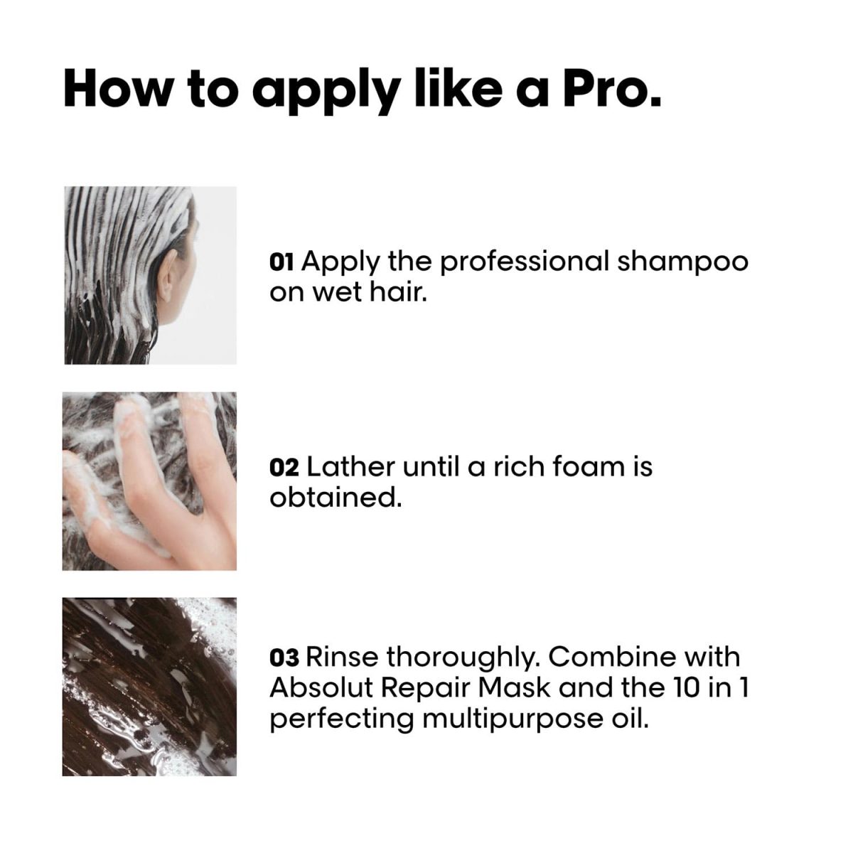 L'Oréal Professionnel Absolut Repair Shampoo for Dry & Damaged Hair - 300ml | Professional shampoo for Strengthening and Repairing Hair, With Protein & Omega-9, For Men & Women - Image 8