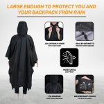 Rocksport Unisex Outdoor Rain Poncho for Adult,Multi Use, Waterproof, Lightweight, Reusable & Packable, One Size Fits Most - Image 3