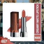 Maybelline New York Matte Lipstick, Intense Colour, Keeps Lips Moisturised, 657 Nude Nuance, Color Sensational Creamy Matte Lipstick, 3.9g - Image 2
