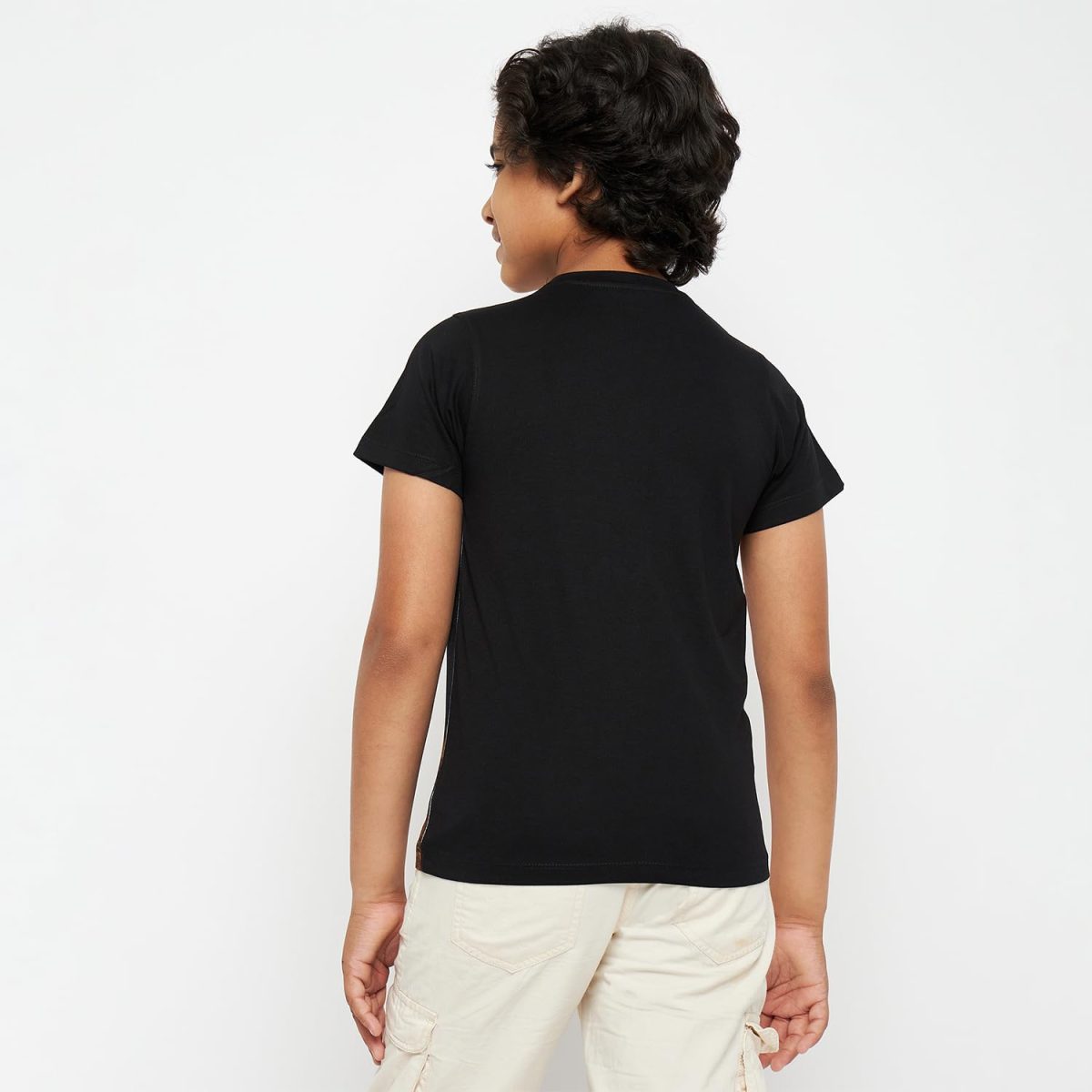 wear your mind Boy's Solid Regular Fit T-Shirt - Image 2