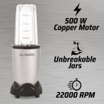 NutriPro Juicer Mixer Grinder - Smoothie Maker - 500 Watts (2 Jar, Silver) - 2 Year Warranty - Image 2