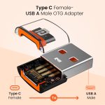 Portronics Bridge X USB 3.0 Type C Female to USB Male OTG Adapter, 5Gbps High Speed Data Transfer, Fast Charging, Compatible with Laptops, Tablets, Smartphone, Chargers and More Devices(Black) - Image 3