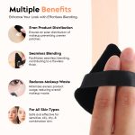 Gleva 2 Pcs Powder Puff Soft Face Makeup Sponge, Loose powder Foundation Blending Sponges Set, Beauty Blender, Contouring, Wedge Triangle Shape Wet & Dry Tool Washable Reusable(Black) - Image 4