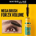 Maybelline New York Mascara, Volumizing & Lengthening, Waterproof, Black, Volume Express Colossal, 10ml - Image 2