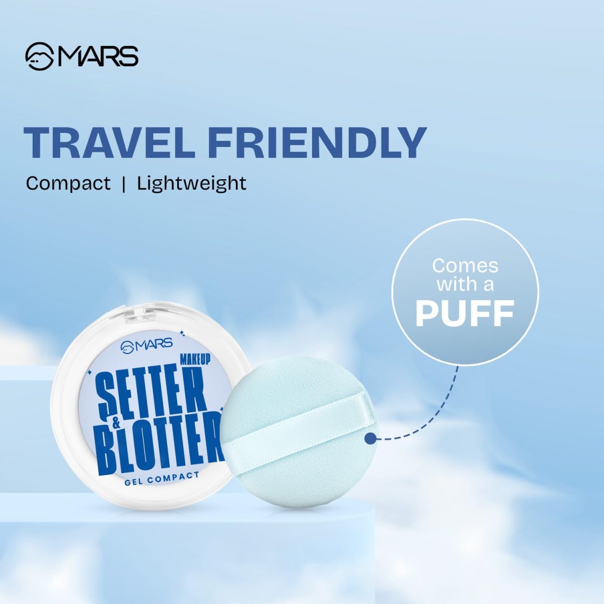 MARS Setter And Blotter Gel All Skin Types, Oily Compact For Poreless Effect (5 Gm) With Appliactor | Oil Control | Mattifying Formula | Long-Lasting | Shine Free Matte Finish | Flawless Skin - Image 5