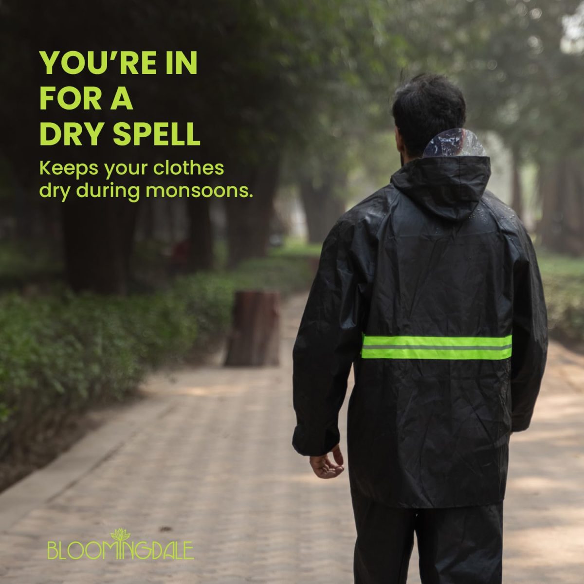 Bloomingdale Rain Coat for Men & Women Waterproof Bike Raincoat for Men with Pant Set Reflective Raincoat for Women, Boys & Girls Adjustable Top and Bottom Rain Coat for Women with Bag - Black - Image 3