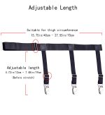 ILLUVA Shirt Stays, Shirt Garters Holders Keepers Belt for Man, Shirt Suspenders Tuckers with Non-Slip Heavy Duty Clips (O Shape), O-shape, One Size - Image 2