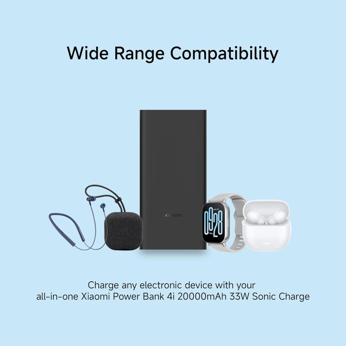 Xiaomi Power Bank 4i 20000mAh 33W Super Fast Charging PD | Power Delivery | QC 3.0|Type C Input & Output |Triple Output Ports|Classic Black|Supports Android,Apple, Tablets, Earbuds, Watches etc (MI) - Image 8