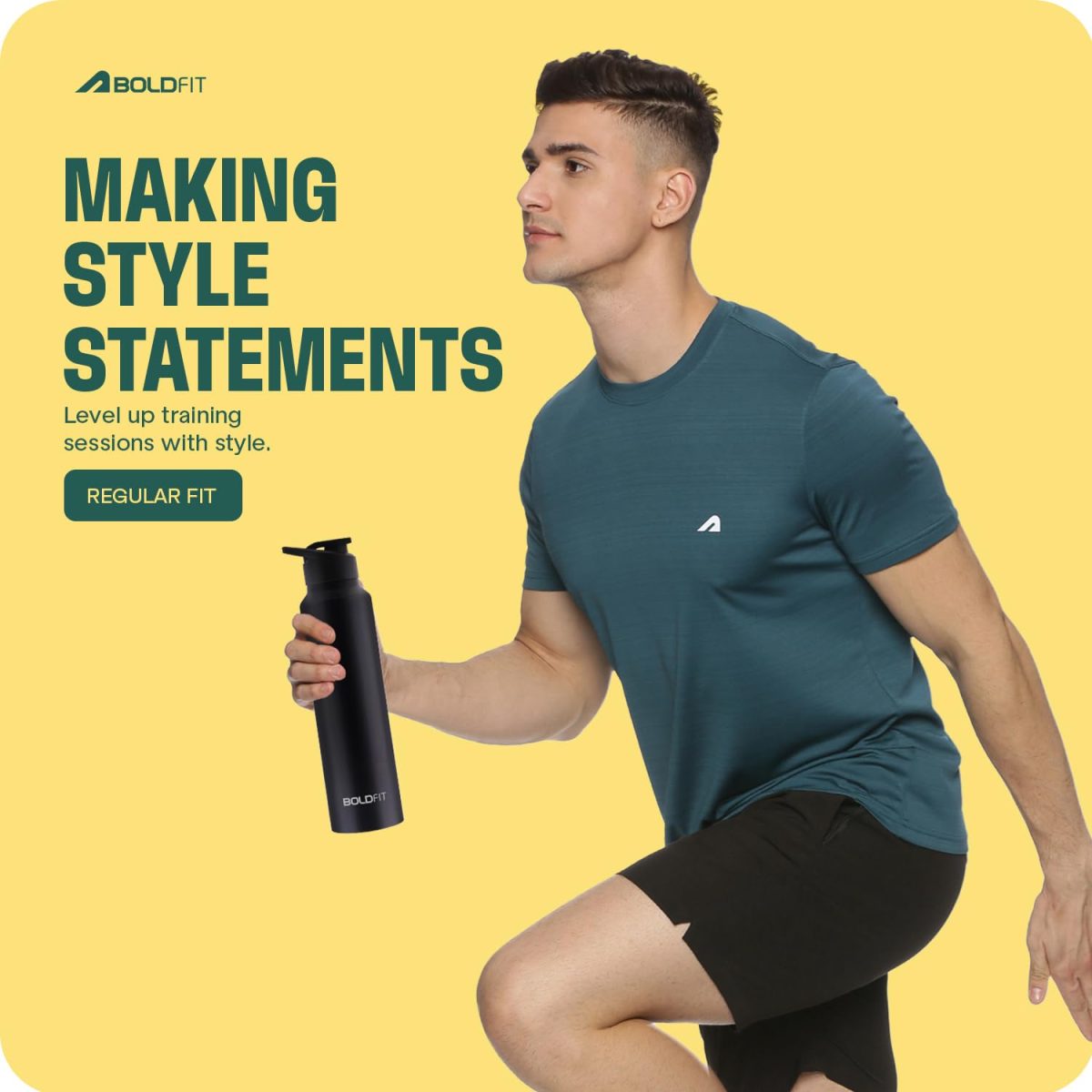 Boldfit Gym T-Shirts for Men – Quick-Dry, Anti-Odor Polyester Sports Tshirt, Regular Fit, Lightweight & Breathable Workout Tees for Everyday Comfort for Man - Image 4