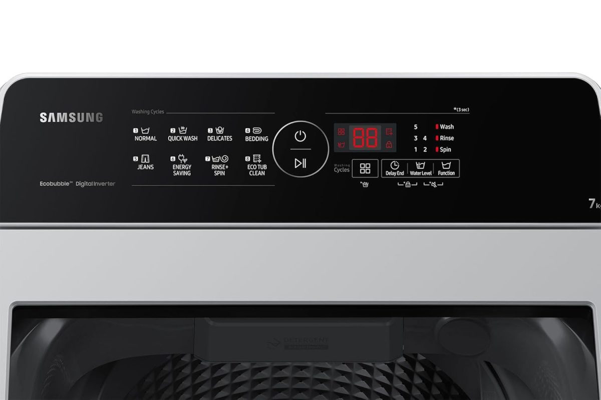 Samsung 7 kg, Eco Bubble Technology, Digital Inverter Motor, Soft Closing Door, Fully-Automatic Top Load Washing Machine (WA70BG4441YYTL, Lavender Gray) - Image 13