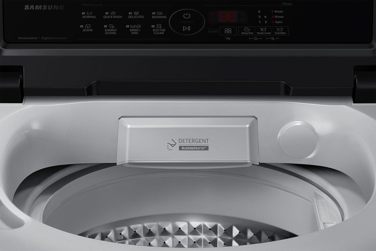 Samsung 7 kg, Eco Bubble Technology, Digital Inverter Motor, Soft Closing Door, Fully-Automatic Top Load Washing Machine (WA70BG4441YYTL, Lavender Gray) - Image 12