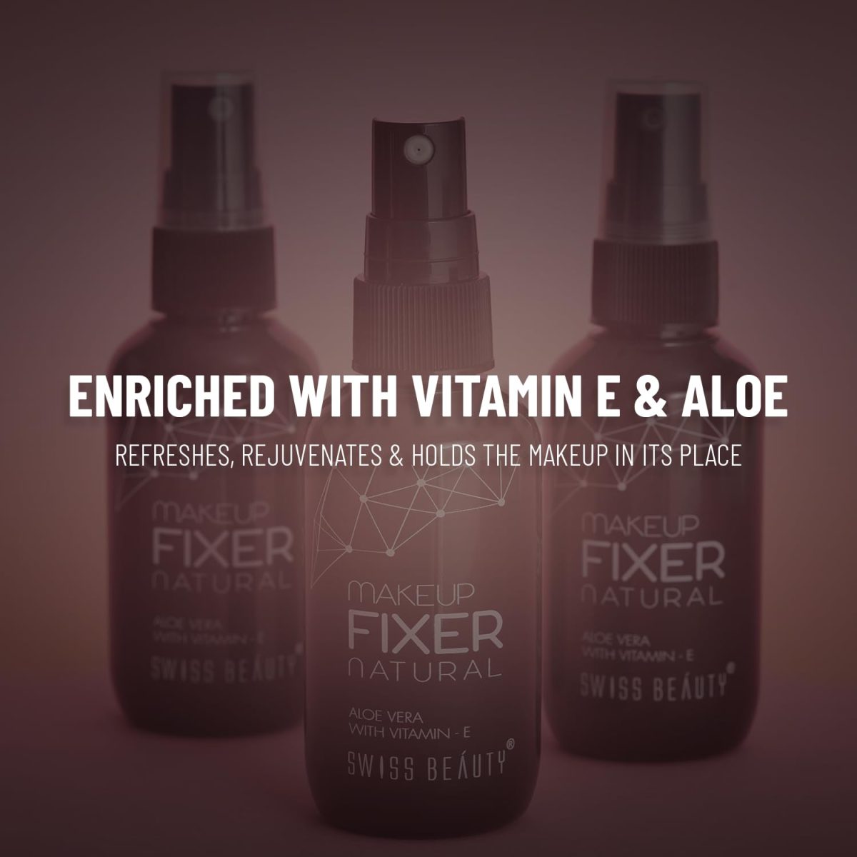 Swiss Beauty Natural Makeup Fixer | Natural Dewy Finish | With Vitamin E and Aloe Vera | Long-Lasting | Hydrating & Refreshing Setting Spray | 70 ml - Image 4