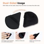 Gleva 2 Pcs Powder Puff Soft Face Makeup Sponge, Loose powder Foundation Blending Sponges Set, Beauty Blender, Contouring, Wedge Triangle Shape Wet & Dry Tool Washable Reusable(Black) - Image 5