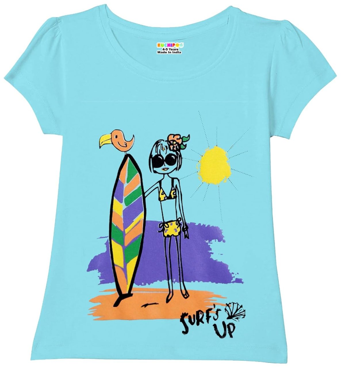 Kuchipoo Girls Regular Fit Cotton T-Shirt - Image 3