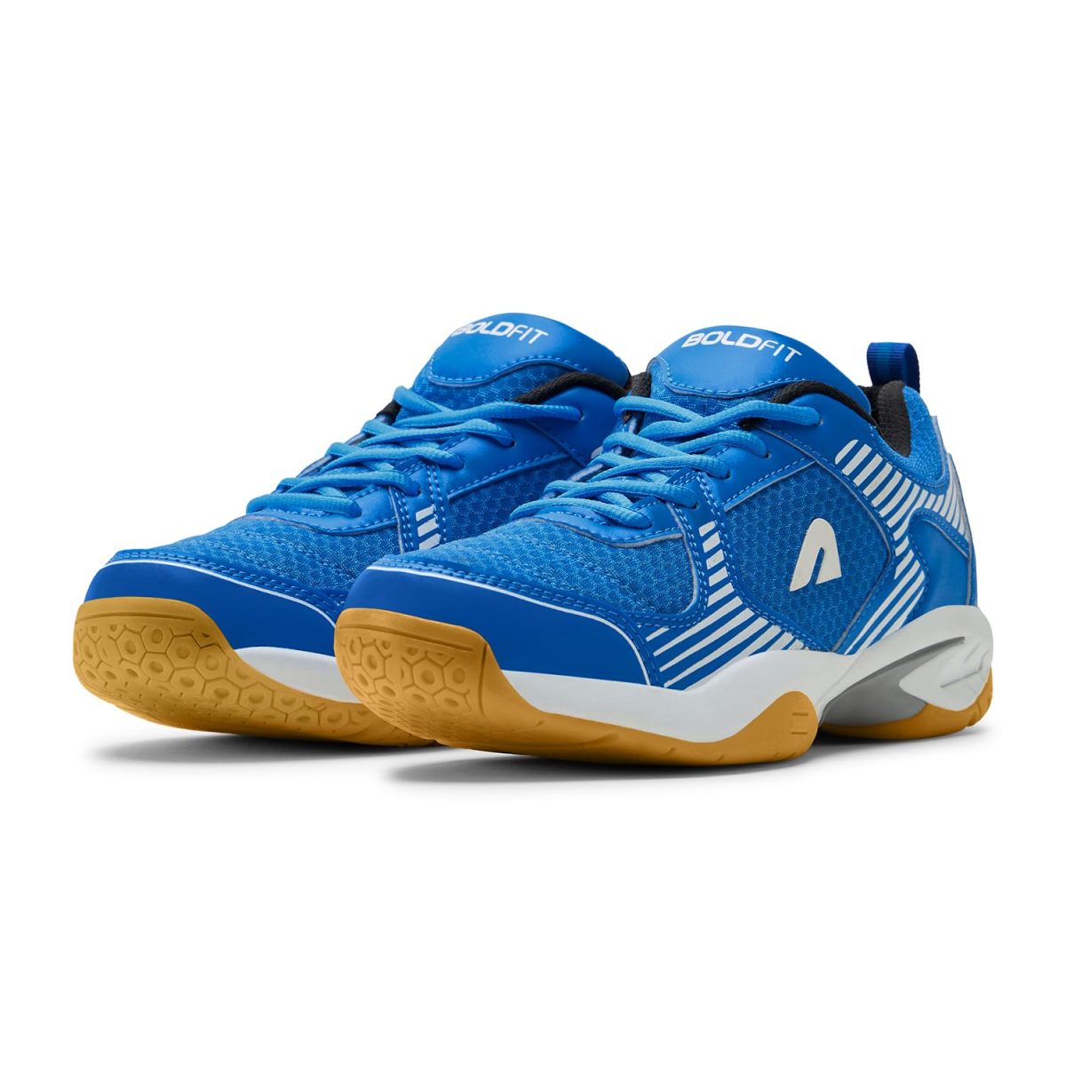 Boldfit Badminton Shoes Shuttle Non Marking Shoes for Badminton Men Light Badminton Shoes for Women & Badminton Shoes Men Breathable Non Marking Shoes for Badminton Anti Skid Pickleball Shoes Blue - Image 4