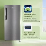 Haier 190 L, 4 Star, Direct Cool Single Door Refrigerator (HED-204DS-P, Dazzle Steel) - Image 3