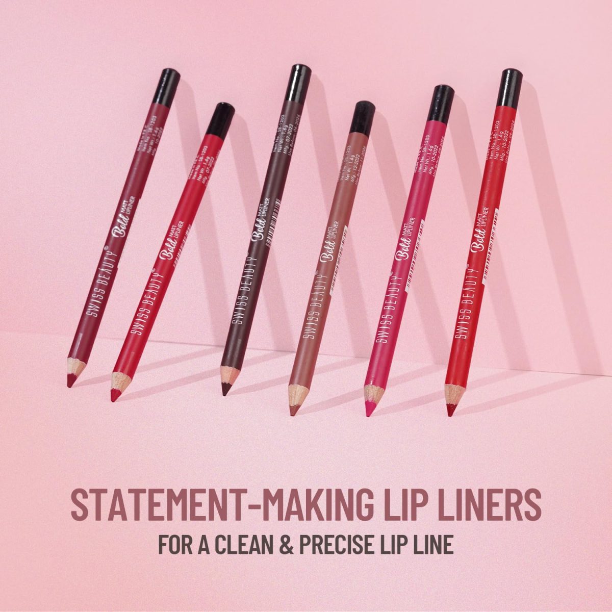 Swiss Beauty Bold Matt Lip Liner | Long-lasting |Matte Finish | Non-drying | Shade-06, 1.6gm - Image 3