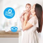 Mee Mee Soft Feel Powder Puff with Box Holder Container for New Born and Kids | Gentle Touch for Your Little One's Skin | BPA-Free | Talcum Powder Container | Portable Baby Grooming Puff Case (Blue) - Image 7