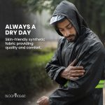 Bloomingdale Rain Coat for Men & Women Waterproof Bike Raincoat for Men with Pant Set Reflective Raincoat for Women, Boys & Girls Adjustable Top and Bottom Rain Coat for Women with Bag - Black - Image 6