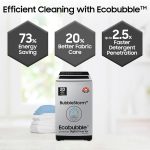 Samsung 7 kg, Eco Bubble Technology, Digital Inverter Motor, Soft Closing Door, Fully-Automatic Top Load Washing Machine (WA70BG4441YYTL, Lavender Gray) - Image 3