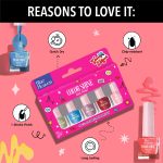 Blue Heaven Color Shine Nail Polish pack of 5, Glossy gel Finish Nail paint with Stunning colors for every Occasion - Summer Sorbet, 25ml - Image 5