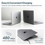 Ambrane Unbreakable 60W Fast Charging 1.5M Braided Type C to Type C Cable for Smartphones, Tablets, Laptops & Other Type C Devices, PD Technology, 480Mbps Data Sync (RCTT15, Black) - Image 9