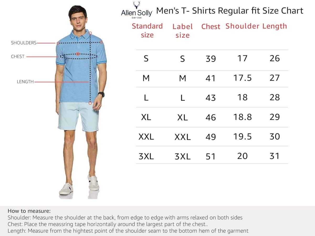 Allen Solly Men's Cotton Regular Fit Polo T-Shirt - Image 7