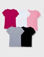 T2F Girls Cotton Printed Regular Fit T-Shirt (Pack of 5) - Image 2