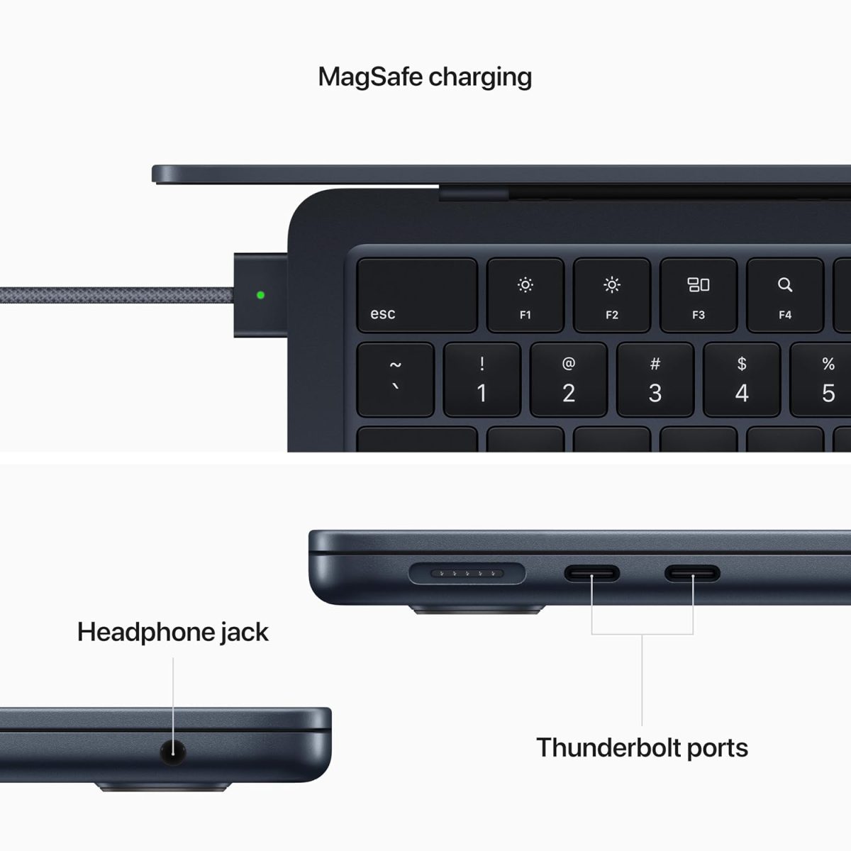 2022 Apple MacBook Air Laptop with M2 chip: 13.6-inch Liquid Retina Display, 16GB RAM, 256GB SSD Storage, Backlit Keyboard, 1080p FaceTime HD Camera. Works with iPhone and iPad; Midnight - Image 4