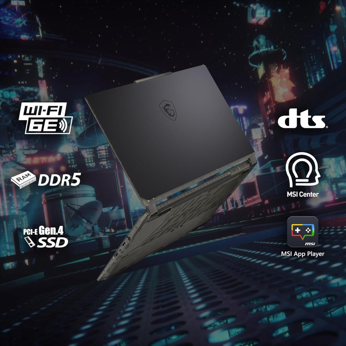 Cyborg 15 AI, Intel Core Ultra 7 155H,Built-in AI, 40CM Gaming Laptop(16GB/1TB NVMe SSD/Windows 11 Home/NVIDIA GeForce RTX 4060, GDDR6 8GB/Translucent Black/1.9Kg), A1VFK-049IN - Image 10