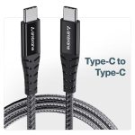 Ambrane Unbreakable 60W Fast Charging 1.5M Braided Type C to Type C Cable for Smartphones, Tablets, Laptops & Other Type C Devices, PD Technology, 480Mbps Data Sync (RCTT15, Black) - Image 7