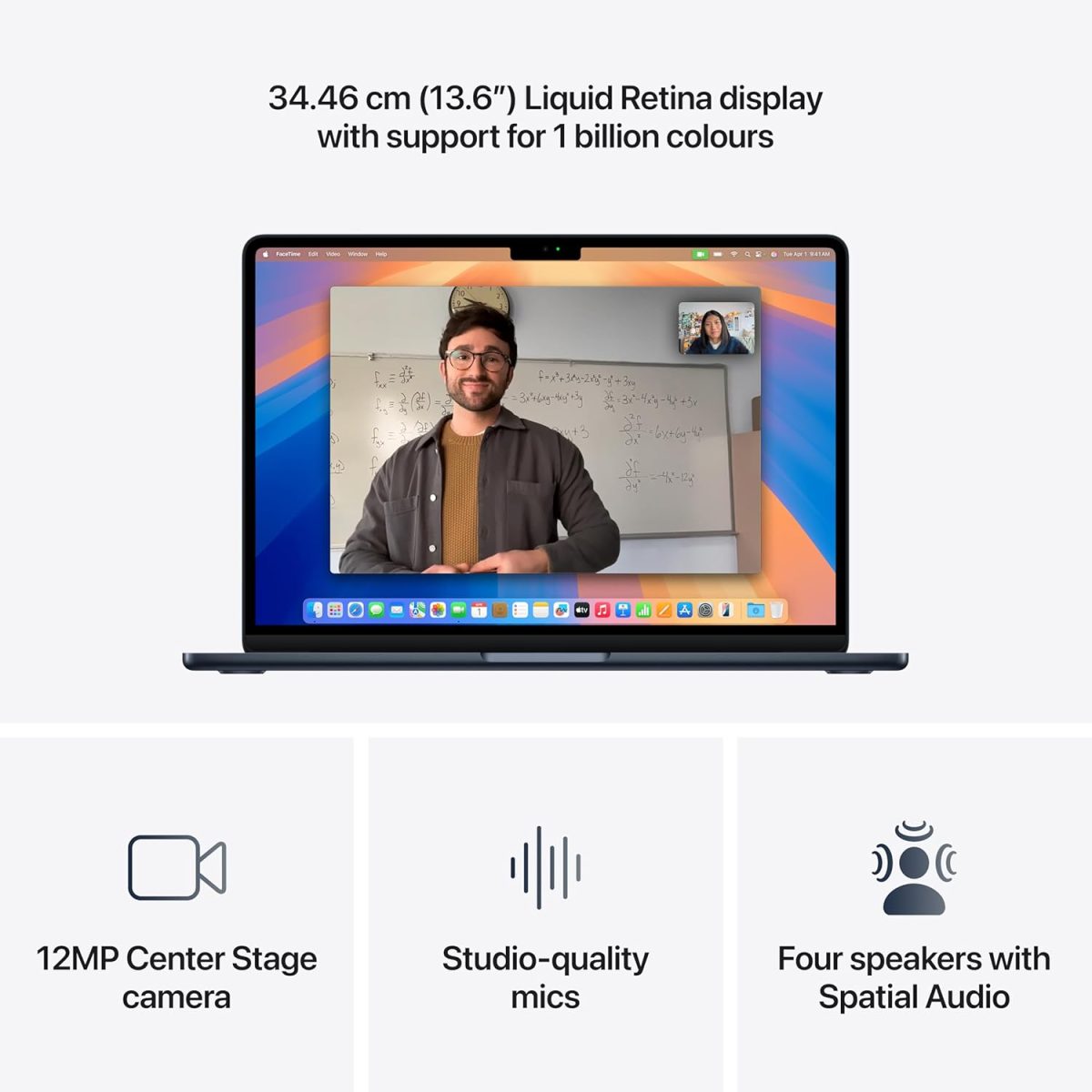 Apple 2025 MacBook Air (13-inch, Apple M4 chip with 10-core CPU and 8-core GPU, 16GB Unified Memory, 256GB) - Midnight - Image 3