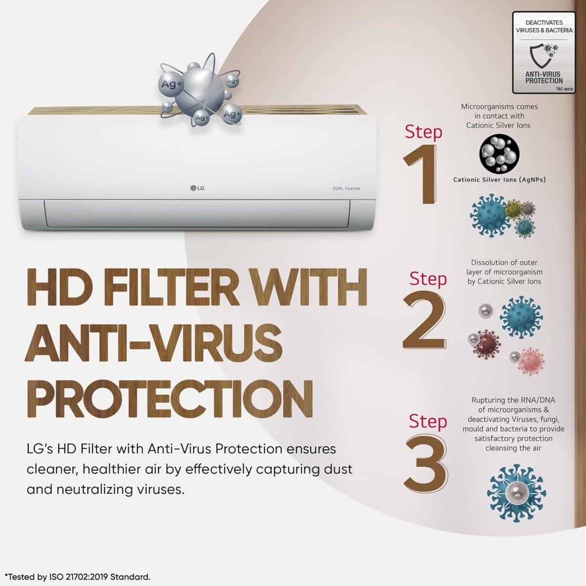 LG 1.5 Ton 3 Star DUAL Inverter Split AC (Copper, AI Convertible 6-in-1, VIRAAT Mode, Diet Mode+, Faster Cooling & Energy Saving, HD Filter with Anti-Virus Protection, US-Q18JNXE, White) - Image 10