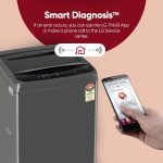 LG 7 Kg 5 Star Smart Inverter Technology Fully Automatic Top Load Washing Machine (T70VBMB1Z, Auto Prewash, Turbodrum, Stainless Steel drum, LED Display, Smart Diagnosis Middle Black) - Image 10