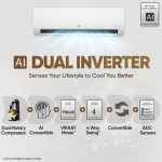 LG 1.5 Ton 5 Star DUAL Inverter Split AC (Copper, AI Convertible 6-in-1, VIRAAT Mode, Faster Cooling & Energy Saving, 4 Way Swing, HD Filter with Anti-Virus Protection, US-Q19YNZE, White) - Image 4