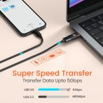 Portronics Bridge Y USB 3.0 to Type C OTG Adaptor, 10Gbps High Speed Data Transfer, Thunderbolt to USB Adapter, Compatible for All Type C Devices, Smartphone, Laptops, Tablets, Chargers, MacBook - Image 4