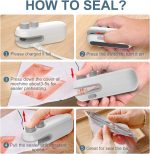 Wazdorf Sealing Clip - Portable Mini Sealing Machine Handheld Packet Sealer for Food, Snacks, Chips, Fresh Storage, Plastic Bag Sealing Machine - Image 7