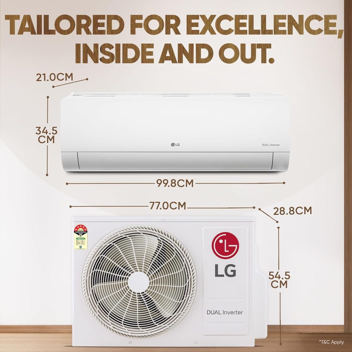LG 1.5 Ton 5 Star DUAL Inverter Split AC (Copper, AI Convertible 6-in-1, VIRAAT Mode, Faster Cooling & Energy Saving, 4 Way Swing, HD Filter with Anti-Virus Protection, US-Q19YNZE, White) - Image 5