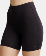 Jockey 1529 Women's High Coverage Super Combed Cotton Elastane Stretch Mid Waist Shorties with Concealed Waistband - Image 6