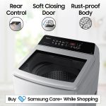 Samsung 7 kg, Eco Bubble Technology, Digital Inverter Motor, Soft Closing Door, Fully-Automatic Top Load Washing Machine (WA70BG4441YYTL, Lavender Gray) - Image 6