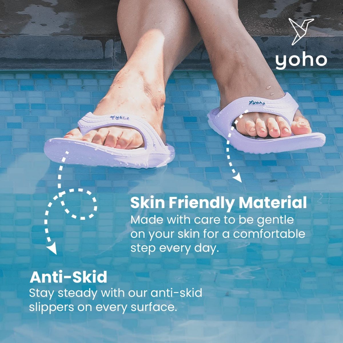 YOHO Drizzle Soft Slippers for Women | Mild Acupressure | Lightweight - Image 4