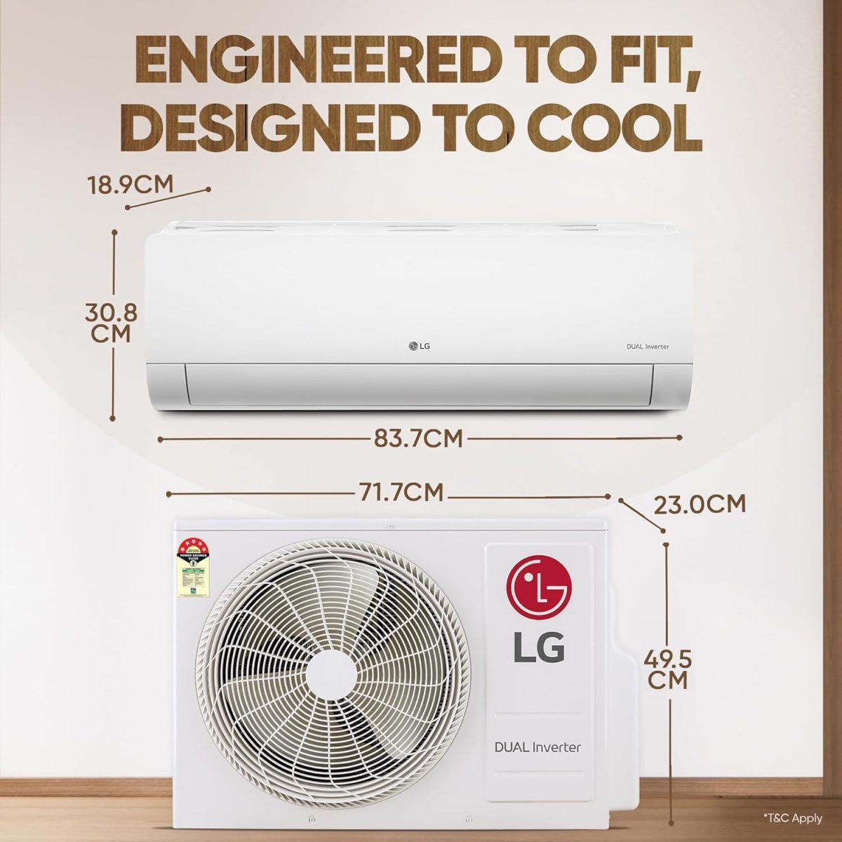 LG 1.5 Ton 3 Star DUAL Inverter Split AC (Copper, AI Convertible 6-in-1, VIRAAT Mode, Diet Mode+, Faster Cooling & Energy Saving, HD Filter with Anti-Virus Protection, US-Q18JNXE, White) - Image 5