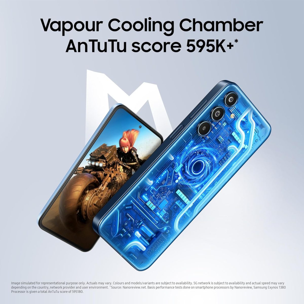 Samsung Galaxy M35 5G (Daybreak Blue,6GB RAM,128GB Storage)| Corning Gorilla Glass Victus+| AnTuTu Score 595K+ | Vapour Cooling Chamber | 6000mAh Battery | 120Hz Super AMOLED Display| Without Charger - Image 5