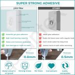Plantex Bathroom Organizer Without Drill/GI Steel Self Adhesive Bathroom Shelf for Wall with Magic Stickers - Pack of 1 (Black, CED Powder Coated) - Image 8