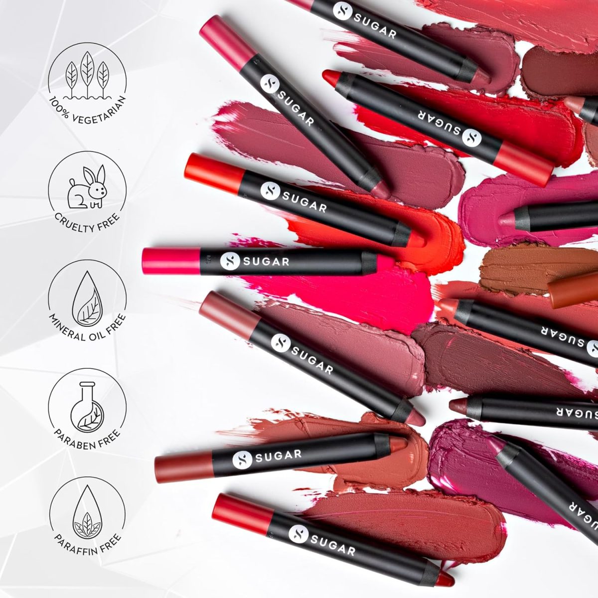 SUGAR Cosmetics Matte as Hell Crayon Lipsticks for Women | Lasts Up To 8+ Hours | Lip Crayon with Sharpener | 2.5gm - 32 Miss Rosa - Image 6